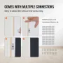 Wood Slat Acoustic Panels, 8 PCS 96 x 6 inch, WPC Accent Wooden Wall Panels for Modern Interior Wall, Faux Wood Wall Board Panel
