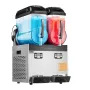Commercial Slushy Machine, 12Lx2 Double Tank Frozen Drink Machine, 96 Cups Stainless Steel Margarita Smoothie Frozen Drink Maker