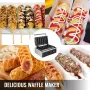 Commercial Hot Dog Waffle Maker 1500W Electric Lolly Waffle Maker 6PCS Corn Dog Maker Waffles Nonstick Commercial Waffle Hotdog