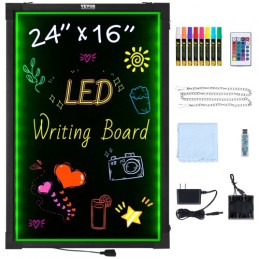 LED -opslagstavle Light Board oplyst sletning 405x605mm