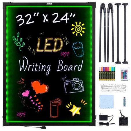 LED Message Writing Board 32 "x24" oplyst sletningsbelyset tavle