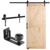 Barn Door and Hardware Kit 36" x 84" Wood Sliding Barn Door Kit Smoothly