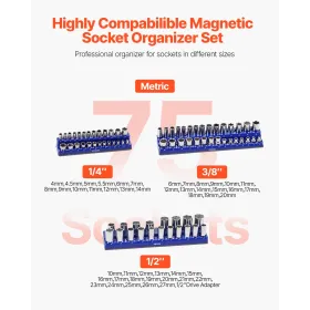 Magnetisk sokkelarrangør indstillet 3 stk. 