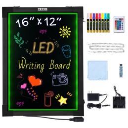 LED Message Writing Board 16 "X12" Oplyst sletbart tavlet tavle