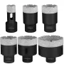 Diamond Drill Bits 6PCS Diamond Hole Saw 20/35/40/50/55/68mm Tile Hole Saw Kit Vacuum Brazed Diamond Drill Bit 0.59in/15mm Segme