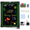 LED Message Writing Board 16 "X12" Oplyst sletbart tavlet tavle