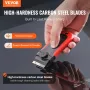 Razor Blade Scraper, 15 Extra Blades, Locking Scraper Tool with Security Cap, Carbon Steel and POM Blades, for Cleaning Labels, 