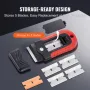 Razor Blade Scraper, 15 Extra Blades, Locking Scraper Tool with Security Cap, Carbon Steel and POM Blades, for Cleaning Labels, 