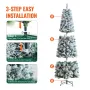 Juletræ 6.5ft Prelit flokede Xmas Tree med 250 LED -lys 814 tip