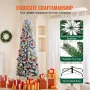 Juletræ 6.5ft Prelit flokede Xmas Tree med 250 LED -lys 814 tip