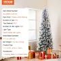Juletræ 6.5ft Prelit flokede Xmas Tree med 250 LED -lys 814 tip