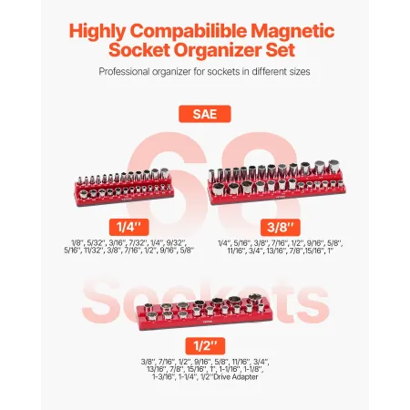 Magnetisk sokkelarrangør indstillet 3 stk