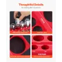 Magnetic Socket Organizer Set, 3PCS Magnetic Socket Holder, 1/4'', 3/8'' & 1/2'' SAE Socket Trays with Clear Labels, Hold up to 