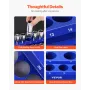 Magnetic Socket Organizer Set, 8PCS Socket Holder, 1/4'', 3/8'' & 1/2'' Metric SAE Socket Trays with Clear Labels, Hold up to 19