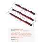 Socket Organizer Rail Set, 3PCS Metric & SAE Aluminum Socket Organizers, 1/4'', 3/8'' & 1/2'' Heavy-Duty Socket Holder with 360°