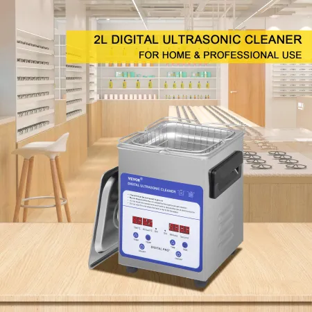 Digital Ultrasonic Cleaner 2L Ultrasonic Cleaning Machine 40kHz Sonic Cleaner Machine 316 & 304 Stainless Steel Ultrasonic Clean