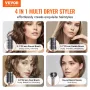 Hair Air Styler and Dryer Brush, 4-in-1 Multi Hair Styler, 110,000 RPM High-Speed Ionic Hot Air Styler with 3 Brushes & 1 Nozzle
