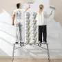 Work Platform, 4 Gear Adjustable Height, Folding Alloy Steel Step Ladder, Portable Scaffolding Platform, 800 lb Load Capacity, N