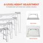 Work Platform, 4 Gear Adjustable Height, Folding Alloy Steel Step Ladder, Portable Scaffolding Platform, 880 lb Load Capacity, N