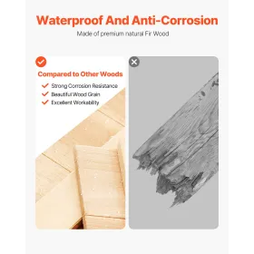 Udendørs træskur vandtæt haveredskabsskur 28x63 tommer