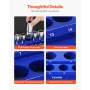 Magnetic Socket Organizer Set, 6PCS Socket Holder, 1/4'', 3/8'' & 1/2'' Metric SAE Socket Trays with Clear Labels, Hold up to 14