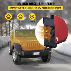 12V 5000W Air Diesel Fuel Heater with LCD for Boats Car Trucks Campervans