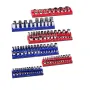 Magnetic Socket Organizer Set, 6PCS Socket Holder, 1/4'', 3/8'' & 1/2'' Metric SAE Socket Trays with Clear Labels, Hold up to 14