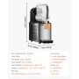 Commercial Slushy Machine, 4L Single Tank Frozen Drink Machine, 16 Cups Stainless Steel Margarita Smoothie Frozen Drink Maker, S
