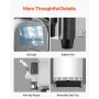 Commercial Slushy Machine, 3L Single Tank Frozen Drink Machine, 12 Cups Stainless Steel Margarita Smoothie Frozen Drink Maker, S