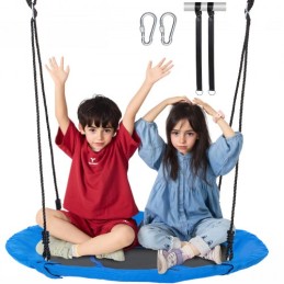 Tree Swing 40 In Saucer Swing 750lbs Weight Capacity 900D Oxford Blue
