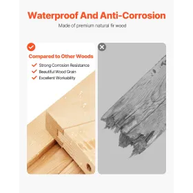 Outdoor Wooden Storage Shed Waterproof Garden Tool Shed 58x78 inch