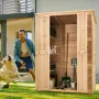 Udendørs træskur vandtæt haveredskabsskur 58x78 tommer