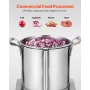 Food Processor & Vegetable Chopper, 10L Food-Grade Stainless Steel Food Processor Chopper with 2 Extra S-Curve Blades, Ideal for