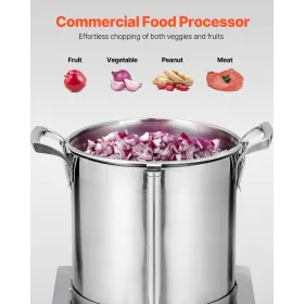 Food Processor & Vegetable Chopper 10L Food-Grade Stainless Steel Blender
