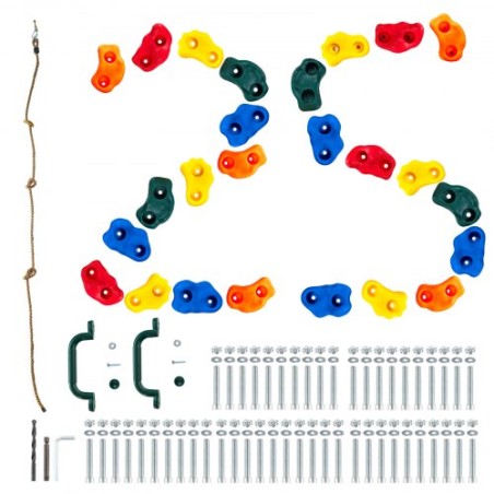 25 klatring af klatre holder klatring klipper med knudede rebhåndtag hardware