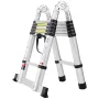 Teleskopforlængelsesstige 12.5ft A-form m/ stabilisatorstang