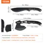 Hunting Knife and Hatchet Axe Combo Set with Sheath, Fixed Blade Tactical Knife and Camping Axe, Stainless Steel Survival Knife 