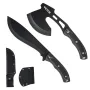 Hunting Knife and Hatchet Axe Combo Set with Sheath, Fixed Blade Tactical Knife and Camping Axe, Stainless Steel Survival Knife 