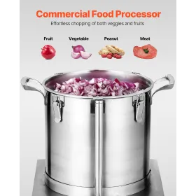 Food Processor & Vegetable Chopper 15L Food-Grade Stainless Steel Blender