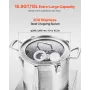 Food Processor & Vegetable Chopper, 15L Food-Grade Stainless Steel Food Processor Chopper with 2 Extra S-Curve Blades, Ideal for