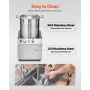 Food Processor & Vegetable Chopper 15L Food-kvalitet Rustfrit