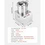 Food Processor & Vegetable Chopper, 15L Food-Grade Stainless Steel Food Processor Chopper with 2 Extra S-Curve Blades, Ideal for