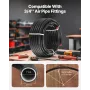 Air Compressor Line Kit, 100FT x 3/4", HDPE-Aluminum Compressed Air Piping System, Leak-Proof, Pressure-Resistant & Easy-to-Inst