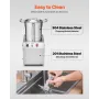 Food Processor & Vegetable Chopper 4L Food-kvalitet Rustfrit