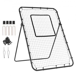 Baseball og softball rebounder net 4x6 ft pitchback justerbare vinkler