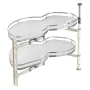 Swing Left Blind Corner Cabinet, Pull Out Organizer for 36 inch Width Blind Cabinet, 2 Tier Height Adjustable Swing Tray, Soft C