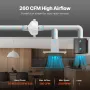 4 "Til 3,5" Radon Mitigation Fan System Kit Stille 260 CFM