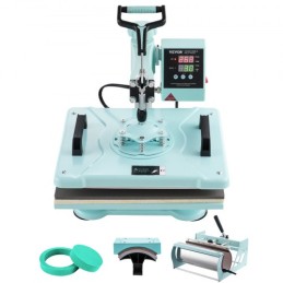 Heat Press Machine 12x15 i 5 i 1 med 30 oz tumbler Press T-shirts Grøn
