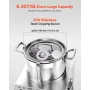 Food Processor & Vegetable Chopper 6L Food-kvalitet Rustfrit
