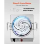Food Processor & Vegetable Chopper, 6L Food-Grade Stainless Steel Food Processor Chopper with 2 Extra S-Curve Blades, Ideal for 